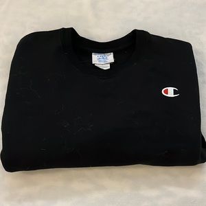 Champion Sweatshirt, Size: X-Small, Color: Black